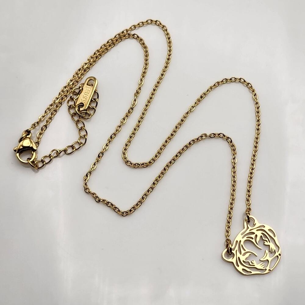 Dainty Gold Tiger Necklace - Picture 3 of 4